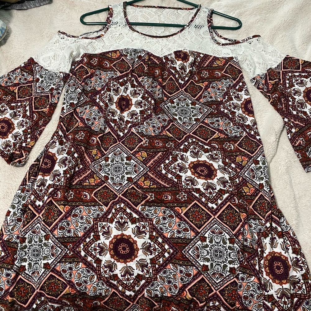 Open shoulder dress